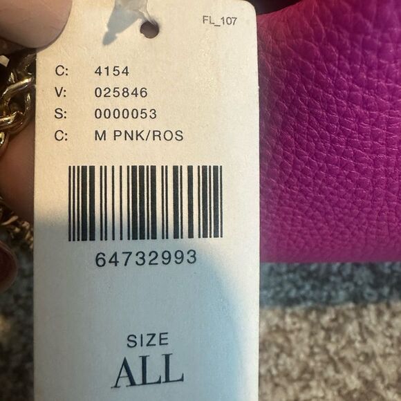 Anthropologie Pink Faux Leather Crossbody Bag NWT - Picture 7 of 8